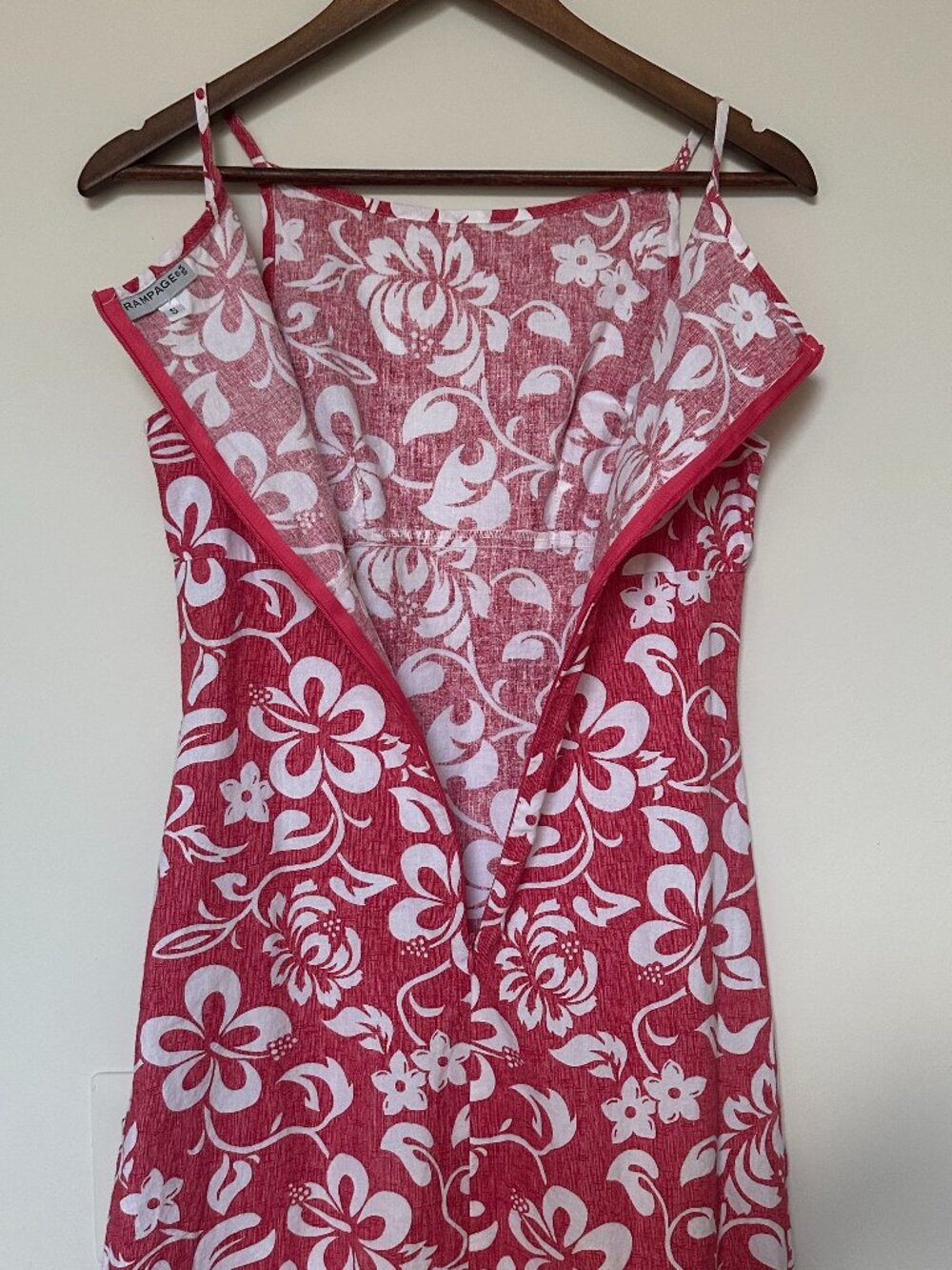🌺 VINTAGE RAMPAGE USA TROPICAL FLORAL DRESS 🌺 - Picture 3 of 4